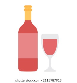 An icon design of wine bottle

