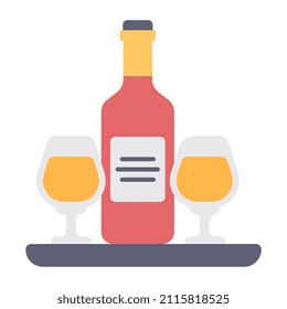 An icon design of wine bottle

