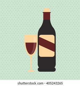 Icon design of wine , vector illustration