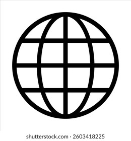 icon design with world symbol, and with flat style, suitable for business tools or editing symbols