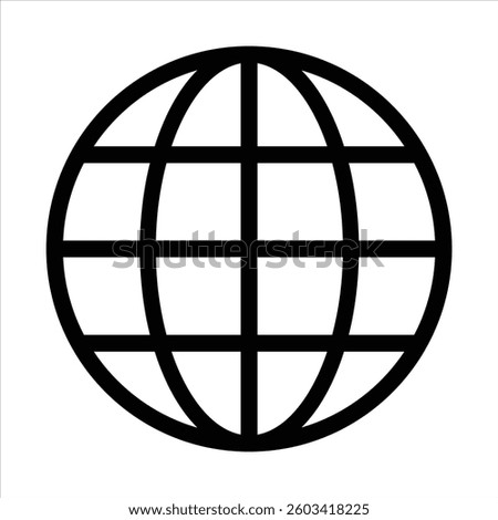 icon design with world symbol, and with flat style, suitable for business tools or editing symbols