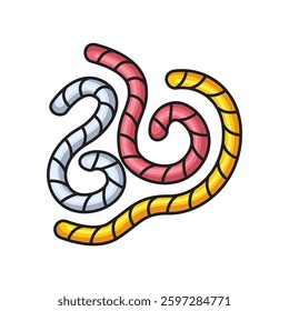 Icon design worm. Vector design