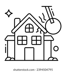 Un diseño de icono de la construcción de restos 