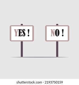 Icon design for a yes banner and a professionally uploaded no banner
