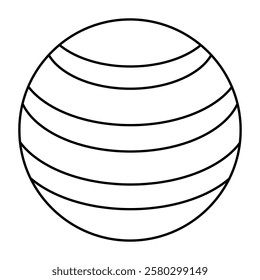 An icon design of yoga ball