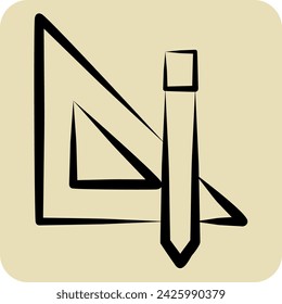 Icon Designer Tools. related to Creative Concept symbol. hand drawn style. simple design editable. simple illustration