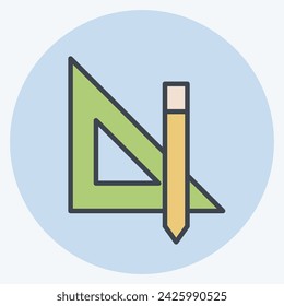 Icon Designer Tools. related to Creative Concept symbol. color mate style. simple design editable. simple illustration