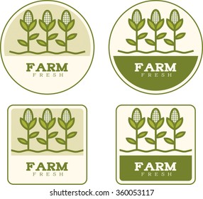 Icon designs and illustrations with a farm theme.