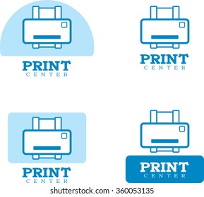 Icon designs and illustrations with a printing theme.