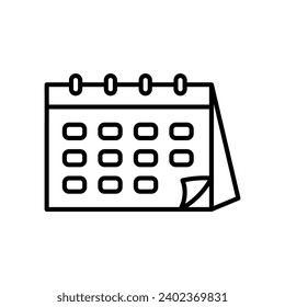 Icon of desk calendar for schedule
