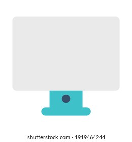 icon desktop device using flat style and blue color dominate