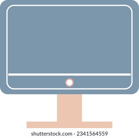 icon of a desktop in minimal style, isolated vector on white background for graphic design
