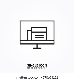 Icon desktop news Single Icon Graphic Design