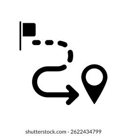Icon a destination, isolated against a clean background.