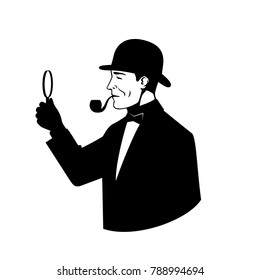 Icon of the detective with a magnifying glass.