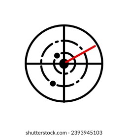 icon of a detector to track the whereabouts of something 