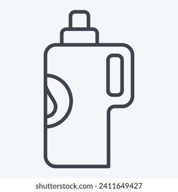 Icon Detergent. related to Laundry symbol. line style. simple design editable. simple illustration