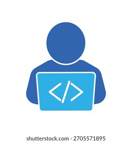 Icon a developer, isolated against a clean background.