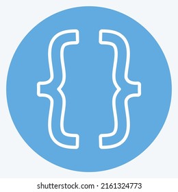 Icon Developer options. suitable for Mobile Apps symbol. blue eyes style. simple design editable. design template vector. simple symbol illustration