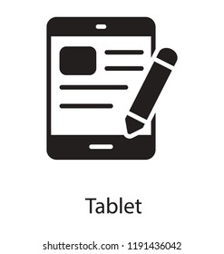 Icon of a device having a large touch screen depicting tablet