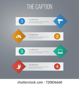 Icon Device Set Of Computerized, Videogame, Dryer And Other Vector Objects. Also Includes Wire, Laptop, Hairdryer Elements.