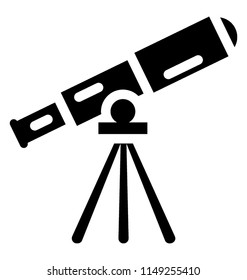 
Icon of a device used to see things in space depicting telescope
