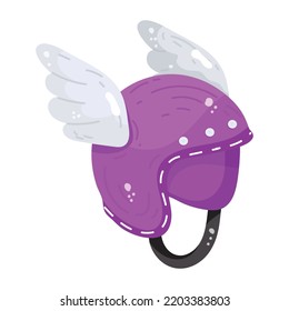 An icon of devil helmet flat sticker