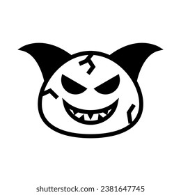icon devil smile halloween, Halloween icon, Spooky, Scary, Horor, Simple and Minimalist icon