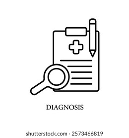 Icon a DIAGNOSIS , isolated against a clean background.