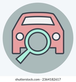 Icon Diagnostic. related to Car ,Automotive symbol. color mate style. simple design editable. simple illustration