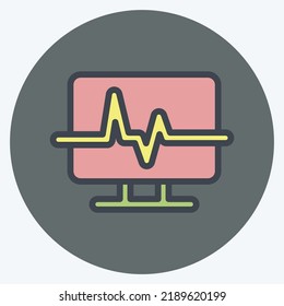 Icon Diagnostic. suitable for education symbol. color mate style. simple design editable. design template vector. simple illustration