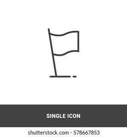Icon diagonal flag Single Icon Graphic Design