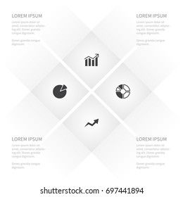 Icon Diagram Set Of Growth, Circle Diagram, Segment And Other Vector Objects. Also Includes Growth, Segment, Circle Elements.