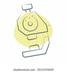 Icon Dial Galige. related to Measuring symbol. Color Spot Style. simple illustration