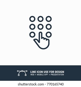 Icon dial pad graphic design single icon vector illustration