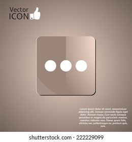 Icon dialog as a button. Made in vector