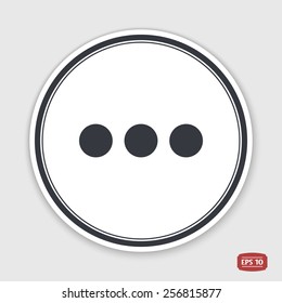 Icon dialog. Flat design style. Made vector illustration. Emblem or label with shadow.