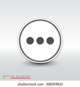Icon dialog. Flat design style. Made vector illustration. Emblem or label with shadow.