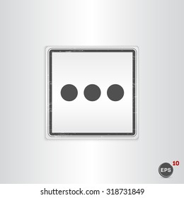 Icon dialog. Flat design style. Made vector illustration. Emblem or label with shadow.