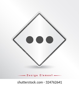 Icon dialog. Flat design style. Made vector illustration. Emblem or label with shadow.