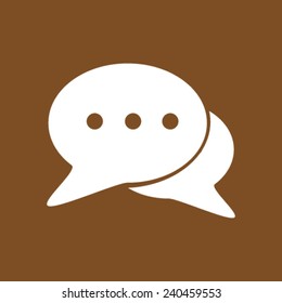 Icon of dialog, vector illustration. 
