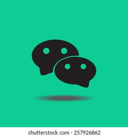 Icon of dialog, vector illustration.