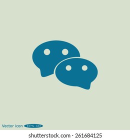 Icon of dialog, vector illustration.