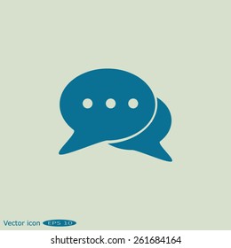 Icon of dialog, vector illustration.