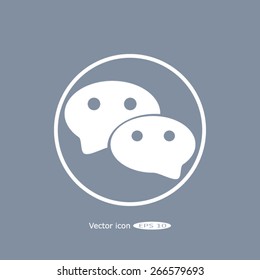 Icon of dialog, vector illustration.