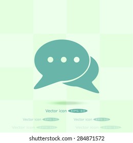 Icon of dialog, vector illustration.