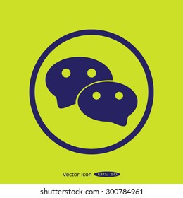 Icon of dialog, vector illustration.