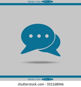 Icon of dialog, vector illustration.