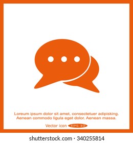 Icon of dialog, vector illustration