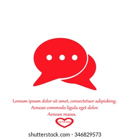 Icon of dialog, vector illustration